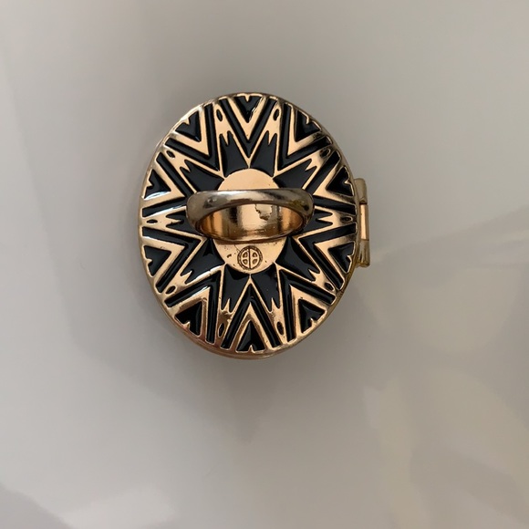 🖤BLACK FRIDAY SALE🖤 HOUSE of HARLOW gold blue locket statement ring 5 6 - Picture 2 of 6